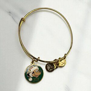 Disney Alex & Ani Mickey Mouse Santa Bangle Bracelet Holiday Charm